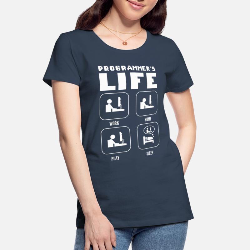 Programmers Life. Work Home Play Sleep Programming Women's Premium Organic T-Shirt
