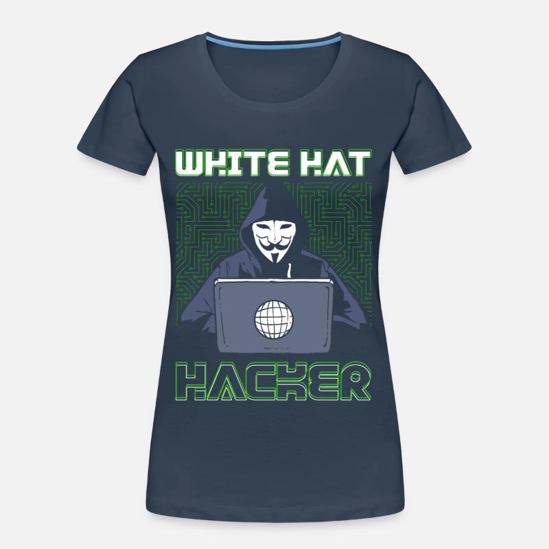 White Hat Hacker Hacking Programming Dark Net Frauen Premium Bio T-Shirt