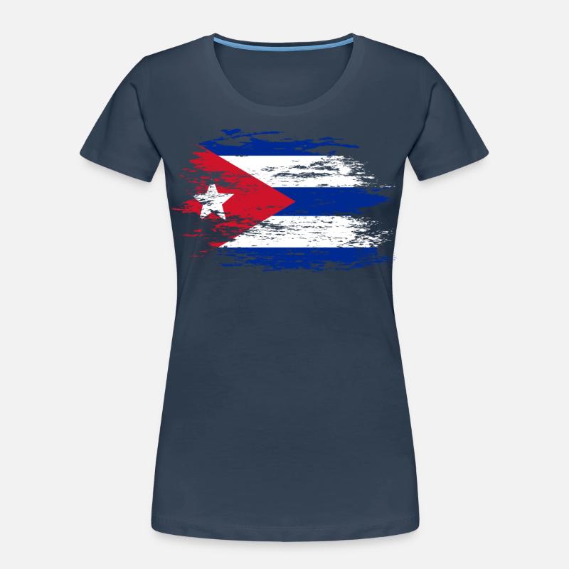 Drapeau cubain utilisé T-shirt bio Premium Femme