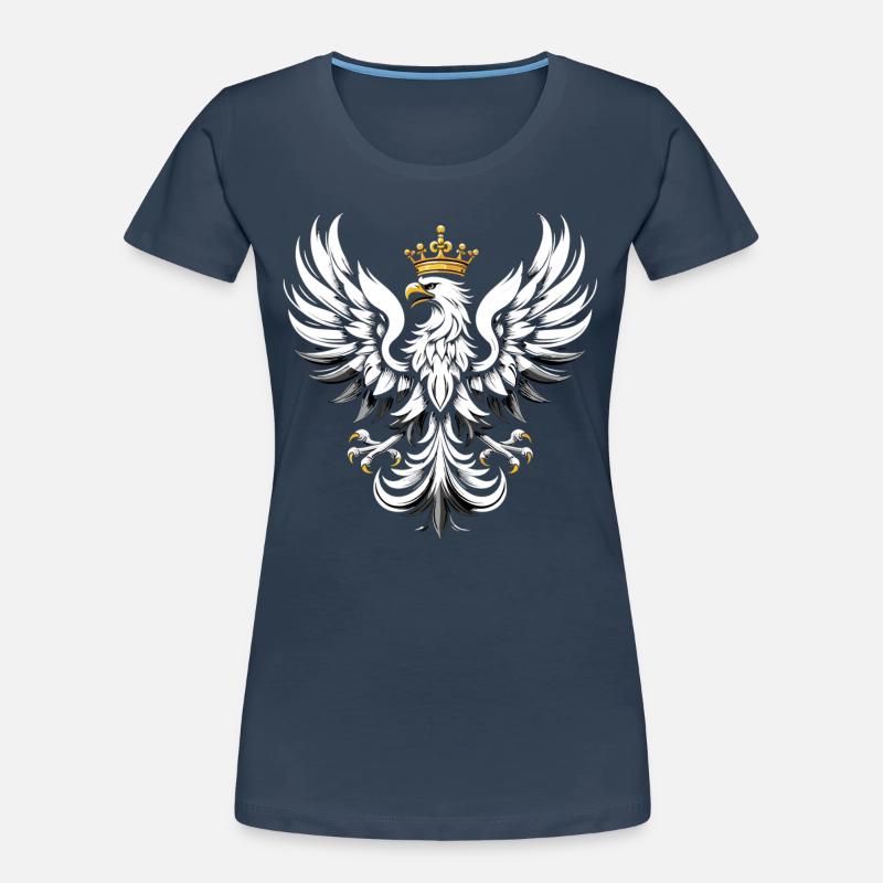 Polska Eagle Pole Polish Eagle White Gift - Women's Premium Organic T-Shirt -