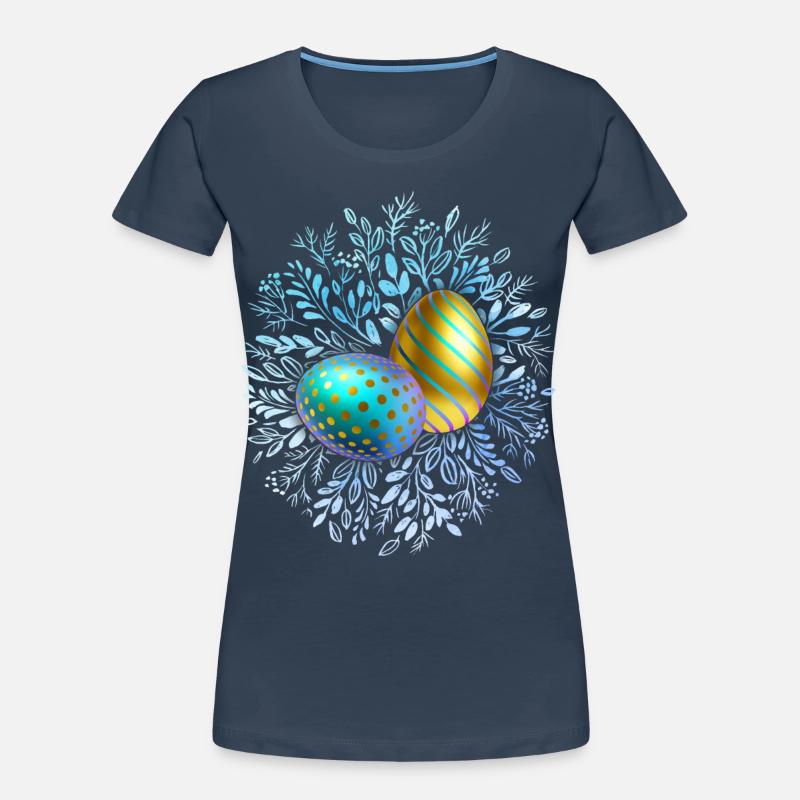 Happy Easter, Easter Eggs, 3D Design Egg Women's Premium Organic T-Shirt