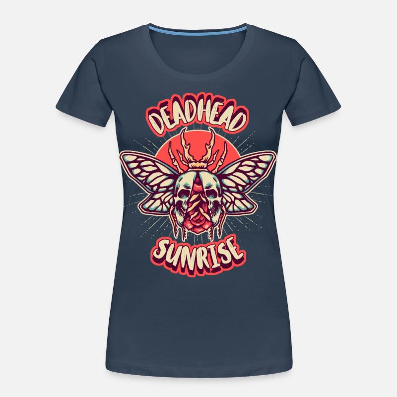 Skull with moth, moth Women's Premium Organic T-Shirt