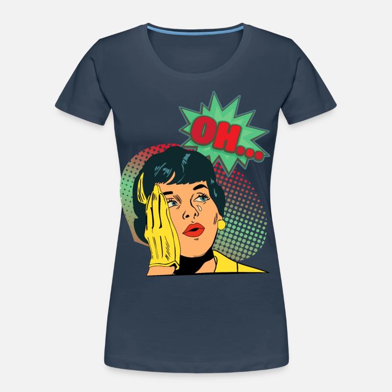 Comic, Comic-Strips, Mädchen, Crying-Girl, Spruch Frauen Premium Bio T-Shirt