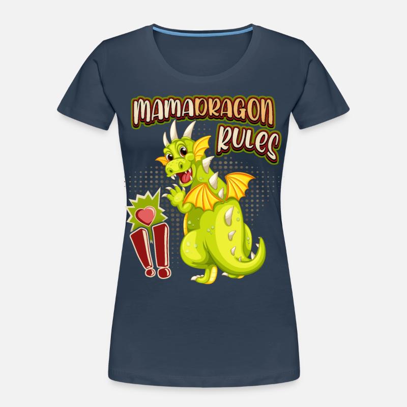Mama-Drache, Mamadragon, lustiger Muttertag Spruch Frauen Premium Bio T-Shirt