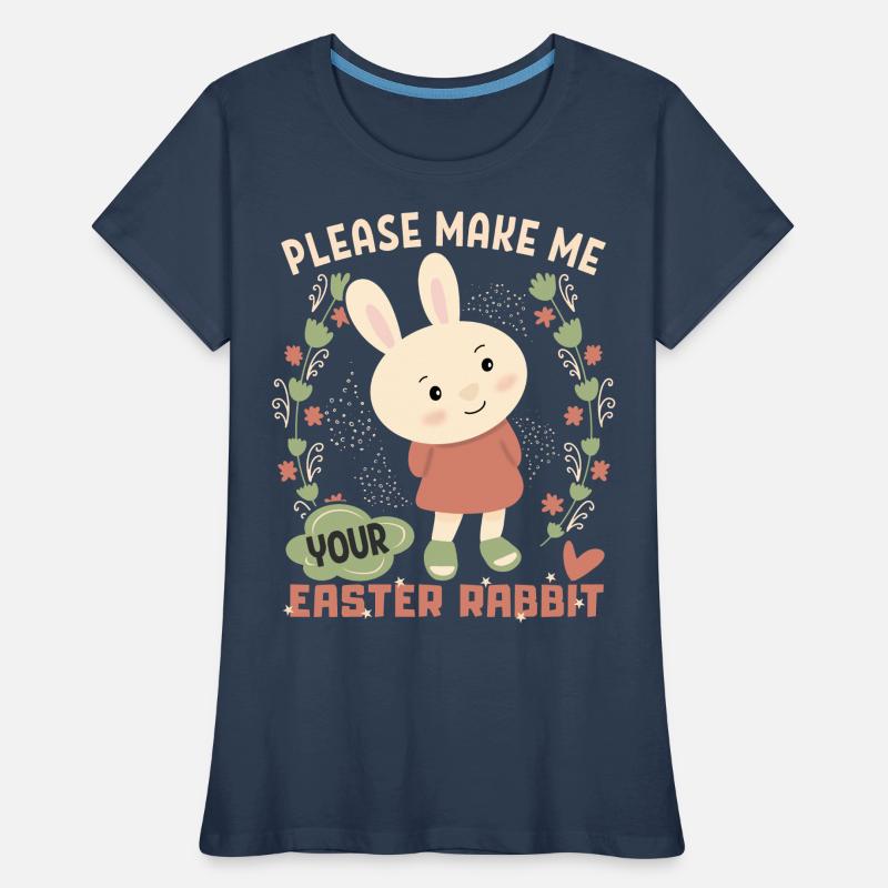 Easter Bunny, Easter Rabbit retro vintage bunny saying Women's Premium Organic T-Shirt