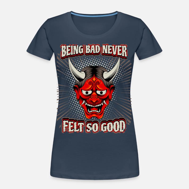 Funny Devil Saying, Devil's Mask, Comic Style Women's Premium Organic T-Shirt