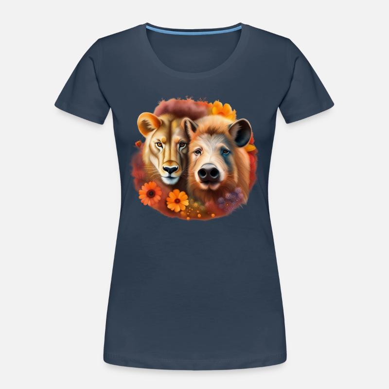 Schwein oder Löwe Frauen Premium Bio T-Shirt