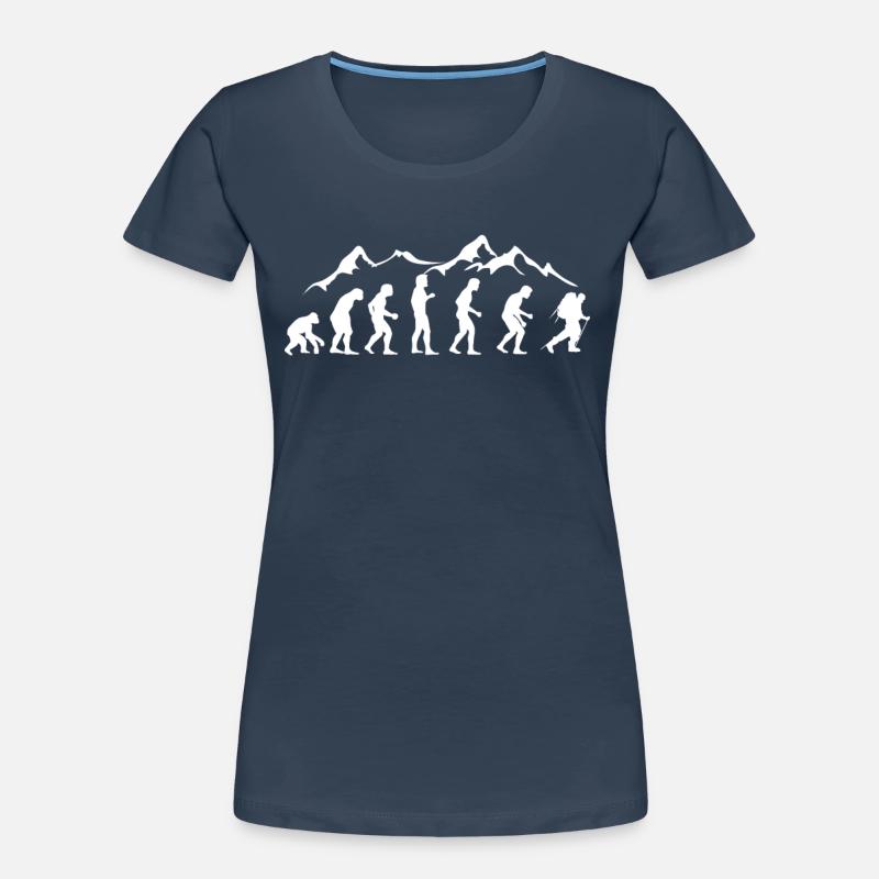Human evolution mountaineering Women's Premium Organic T-Shirt