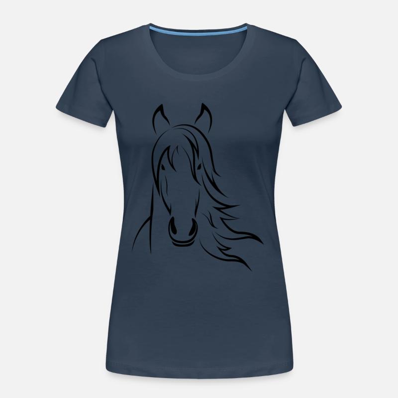 Pferdekopf Frauen Premium Bio T-Shirt
