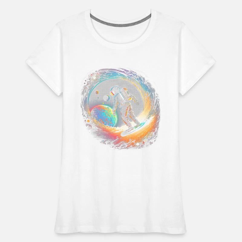 Surfeur de l’espace T-shirt bio Premium Femme