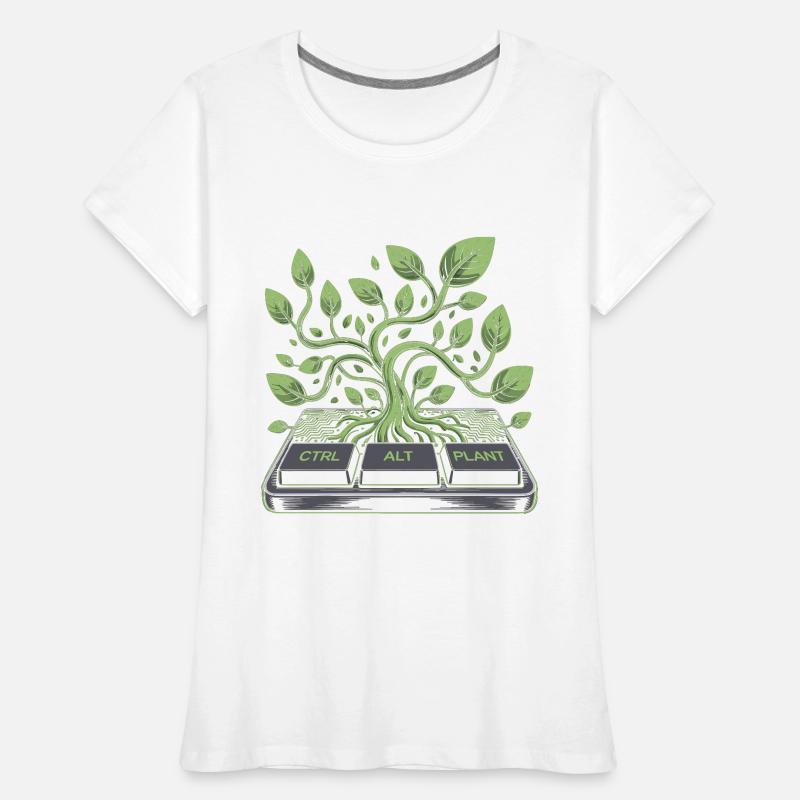 ctrl alt plant Garten Design Frauen Premium Bio T-Shirt
