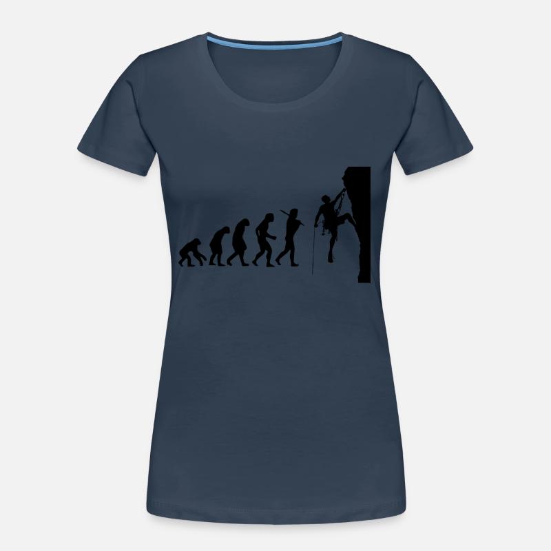 Klettern Kletterer Climbing Evolution Geschenk Frauen Premium Bio T-Shirt