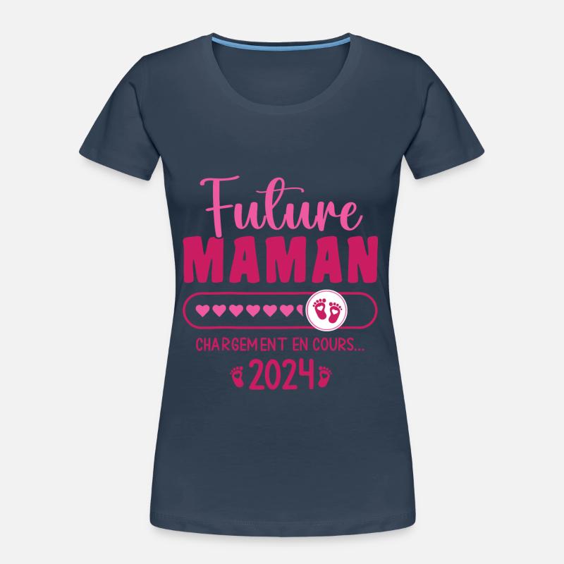 Werdende Mutter 2024 Fortlaufend Schwangere Mutter Frauen Premium Bio T-Shirt