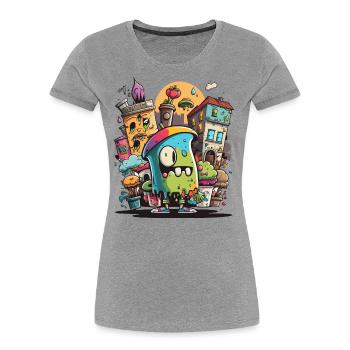 The Street Art Connoisseur - Women's Premium Organic T-Shirt -  - Front - Mia (176cm)