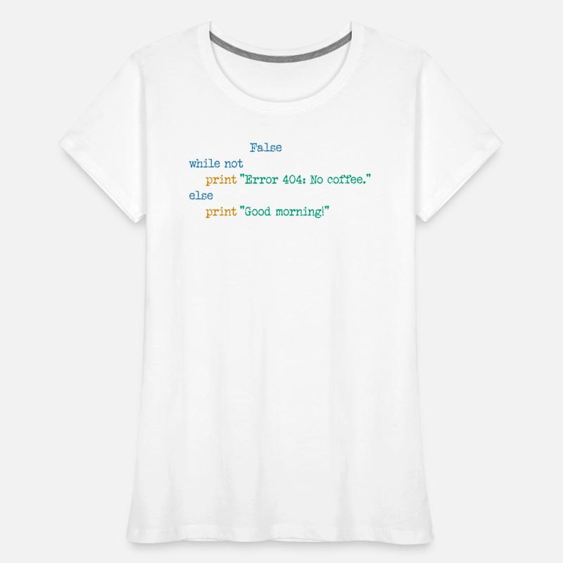 Computer Science Coffee Code Programmer Gift Women's Premium Organic T-Shirt