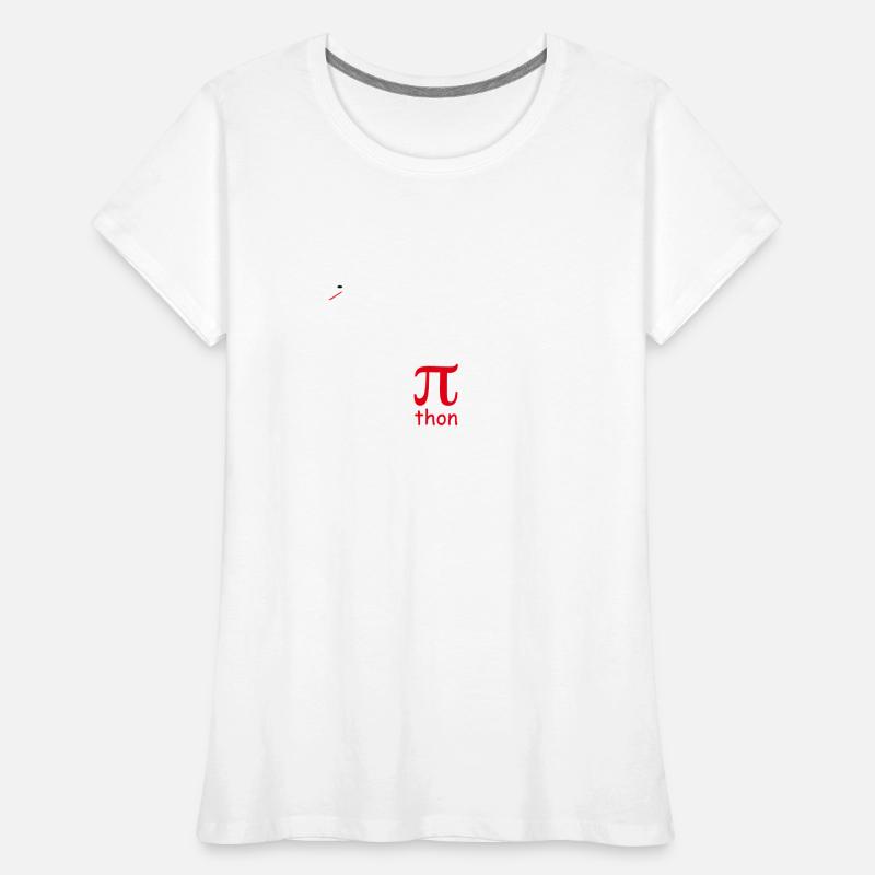 Pi Python Jeu de mots Cercle Nombre Serpent Math T-shirt bio Premium Femme