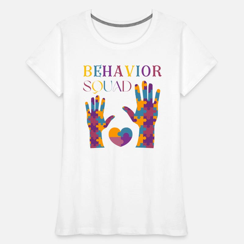 Aba Behavior Squad Applied Behavior Analysis Crew T-shirt bio Premium Femme