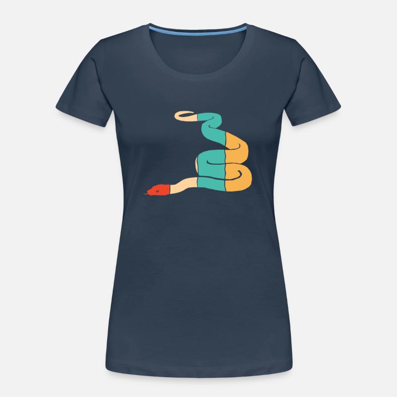 Rétro Scale Creepers Python Snake Banana T-shirt bio Premium Femme