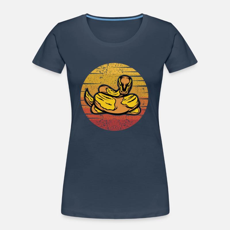 Retro Python Snake Scale Creepers Banana Women's Premium Organic T-Shirt