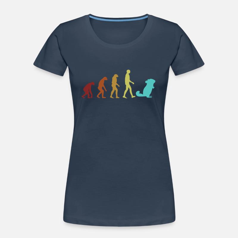 Chinchilla Evolution Éleveur à longue queue à poil long T-shirt bio Premium Femme
