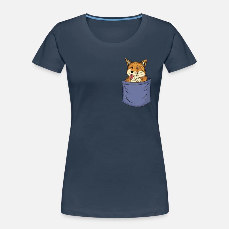 Fuchs Brusttasche Canidae Caninae Rotfuchs Fuchs Frauen Premium Bio T-Shirt