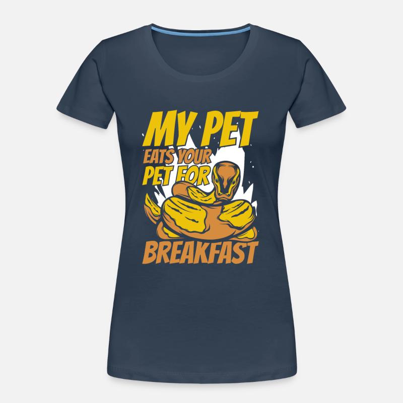 My Pet Eats Your Pet For Breakfast Python Banana Frauen Premium Bio T-Shirt