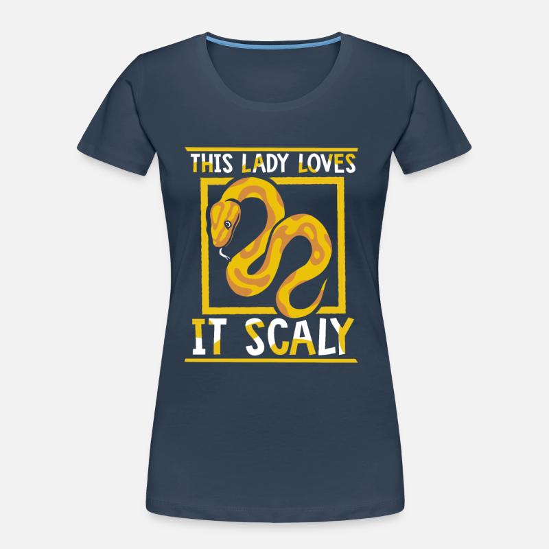 Cette dame l’aime Scaly Python Snake Banana T-shirt bio Premium Femme