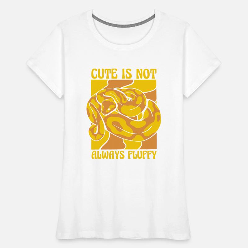 Cute Is Not Always Fluffy Python Schlange Banana Frauen Premium Bio T-Shirt