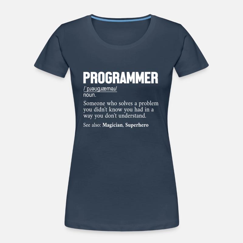 Programmer Definition Softwareentwickler Coder Frauen Premium Bio T-Shirt