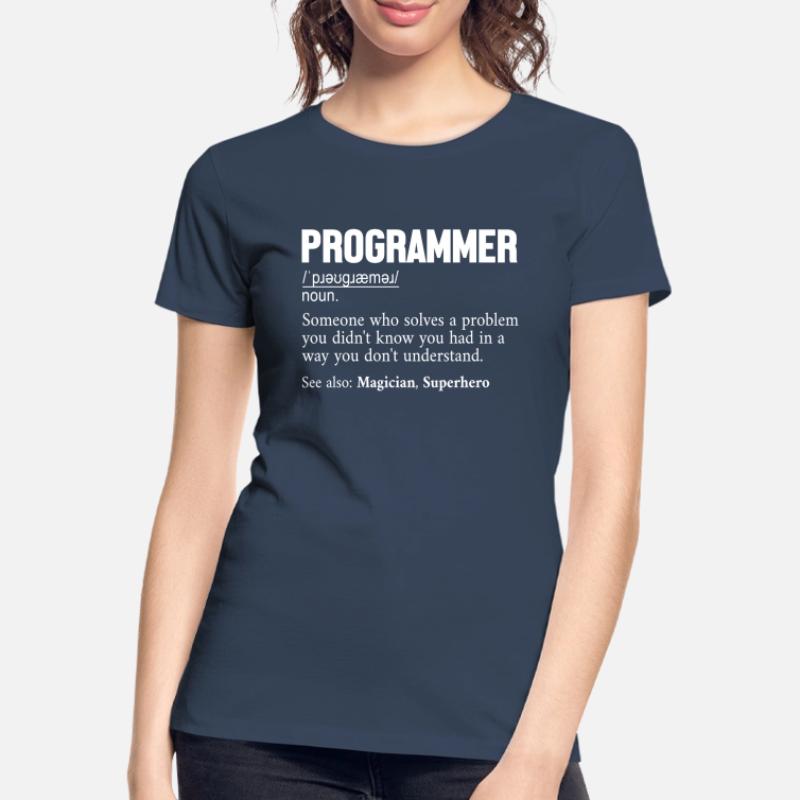 Programmer Definition Softwareentwickler Coder Frauen Premium Bio T-Shirt
