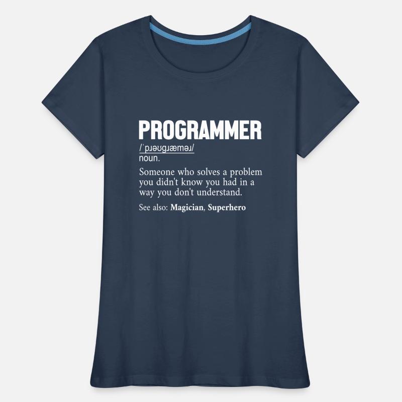 Programmer Definition Softwareentwickler Coder Frauen Premium Bio T-Shirt