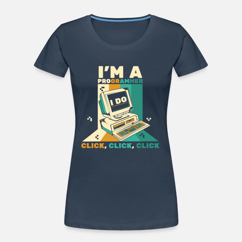 Je suis un programmeur Click Software Engineer Coder T-shirt bio Premium Femme