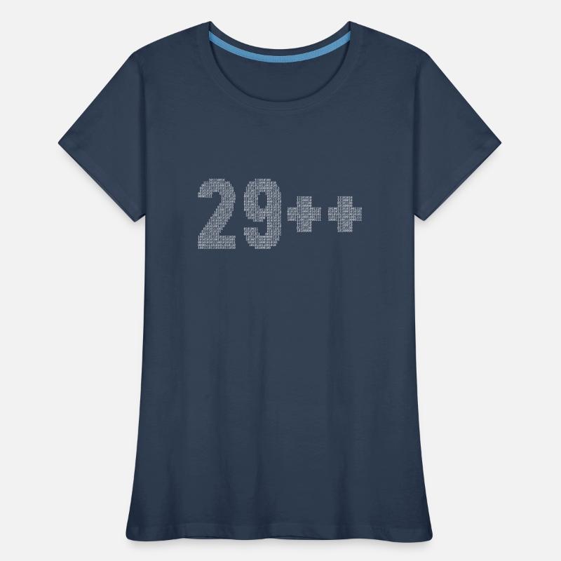 29++ Programmierer Softwareentwickler Coder 30. Frauen Premium Bio T-Shirt