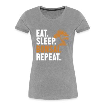 Eat Sleep Bonsai Repeat Indoor Bonsai Bonsai Schalen - Frauen Premium Bio T-Shirt -  - Vorne - Mia (176cm)