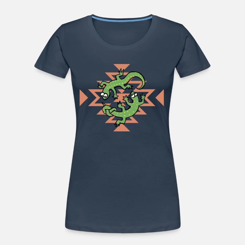 Klettern, Eidechse Frauen Premium Bio T-Shirt