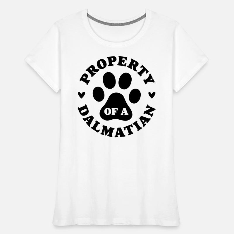Eigentum eines Dalmatiners Frauen Premium Bio T-Shirt