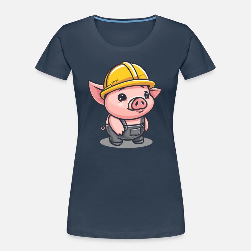 Travailler comme artisan ouvrier du bâtiment cochon T-shirt bio Premium Femme