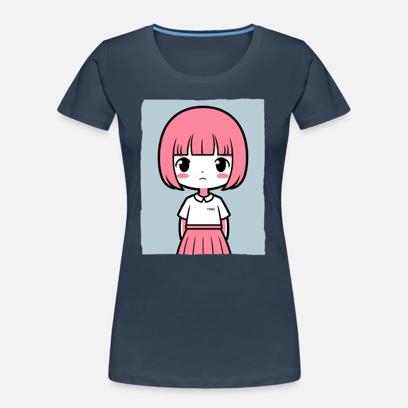 Einfach ein einfaches Mädchen Frauen Premium Bio T-Shirt