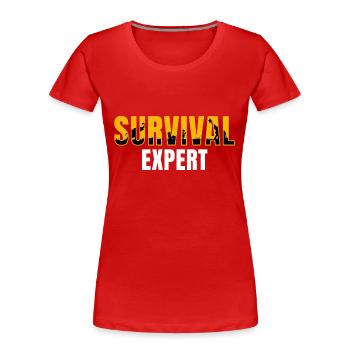 Survival Expert - Frauen Premium Bio T-Shirt -  - Vorne - Mia (176cm)