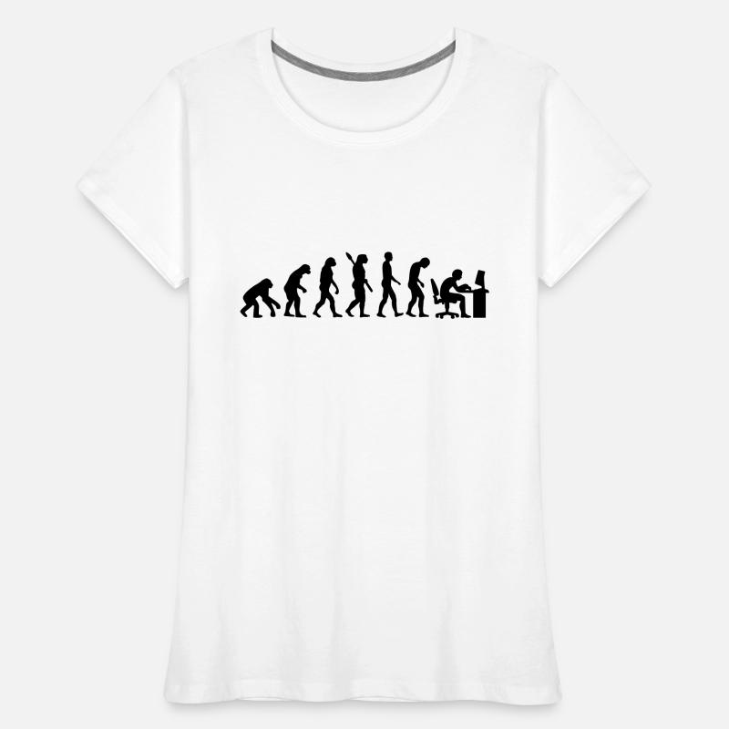 Évolution ordinateur T-shirt bio Premium Femme