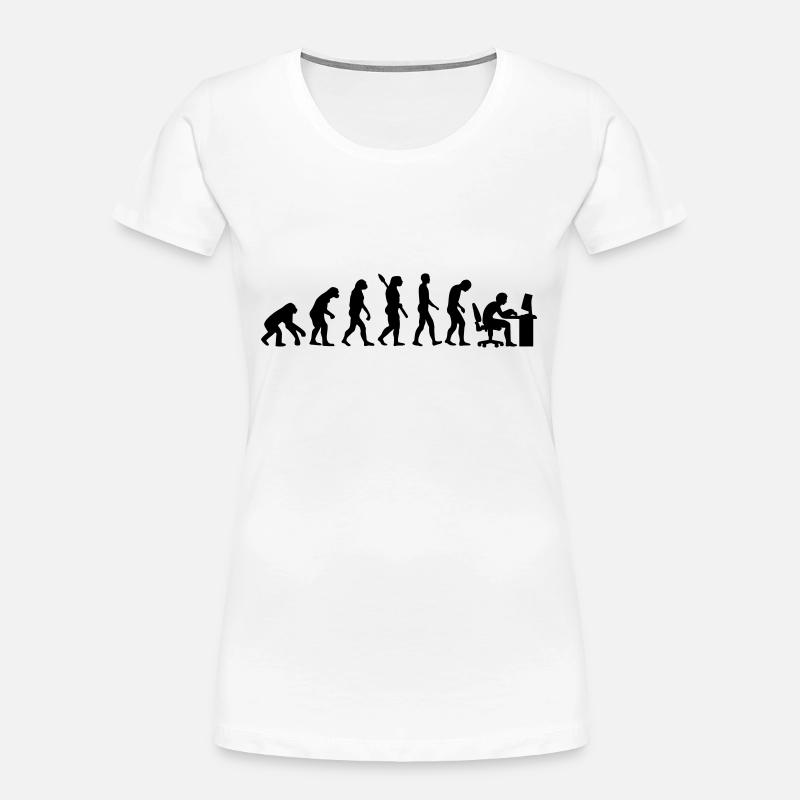 Evolution computer - Women's Premium Organic T-Shirt - white
