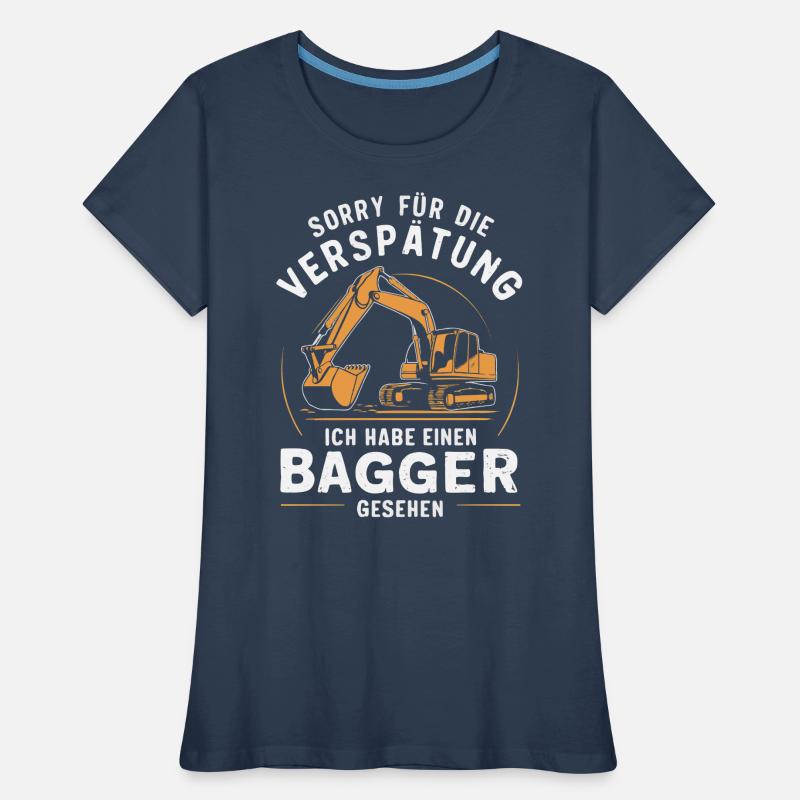 Excavator Driver Construction Worker Construction Site Construction Machine Women's Premium Organic T-Shirt