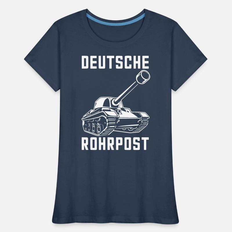 Chars Chars principaux Chars de combat Chars Chars Pilotes de chars T-shirt bio Premium Femme