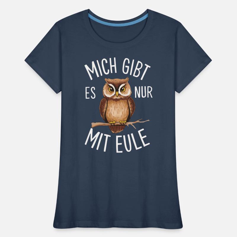 Nachteule Eule Eulen Vogel Frauen Premium Bio T-Shirt