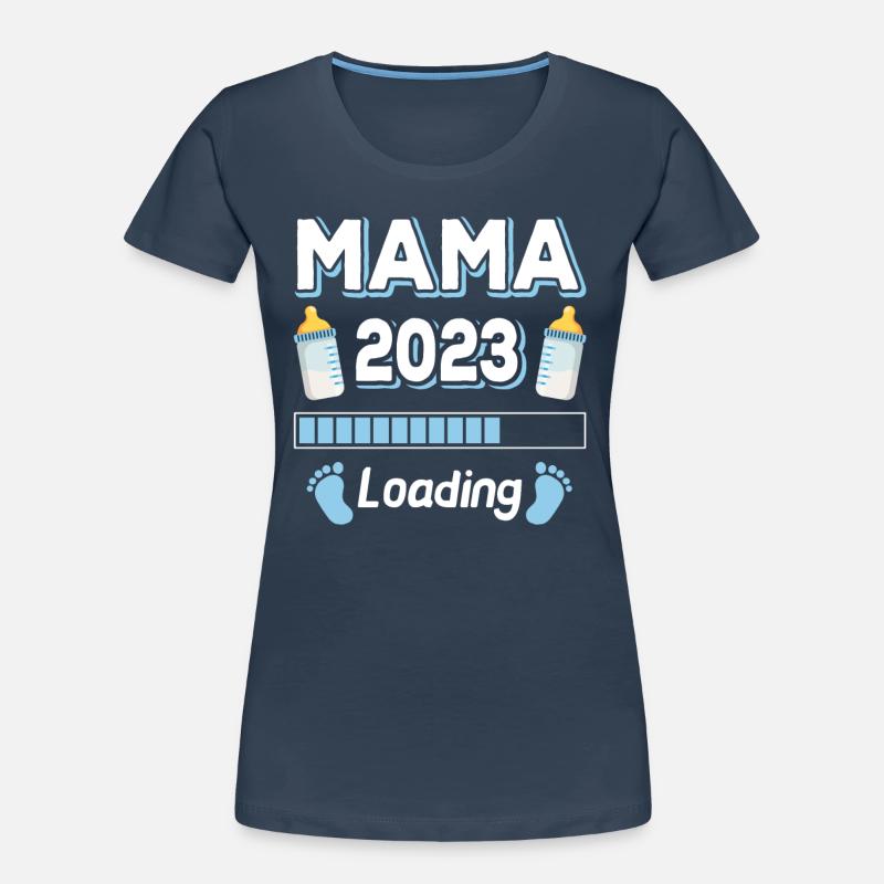 Mama 2023 Loading Mutter Mütter Mom Muttertag Frauen Premium Bio T-Shirt