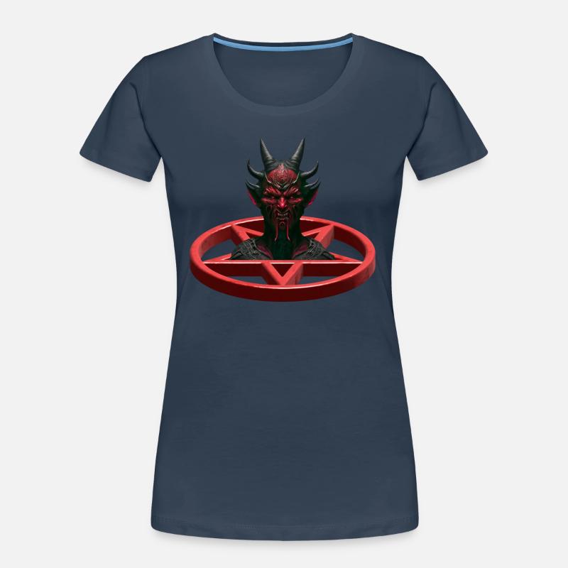 Devil Pentagram Satan Horror Women's Premium Organic T-Shirt