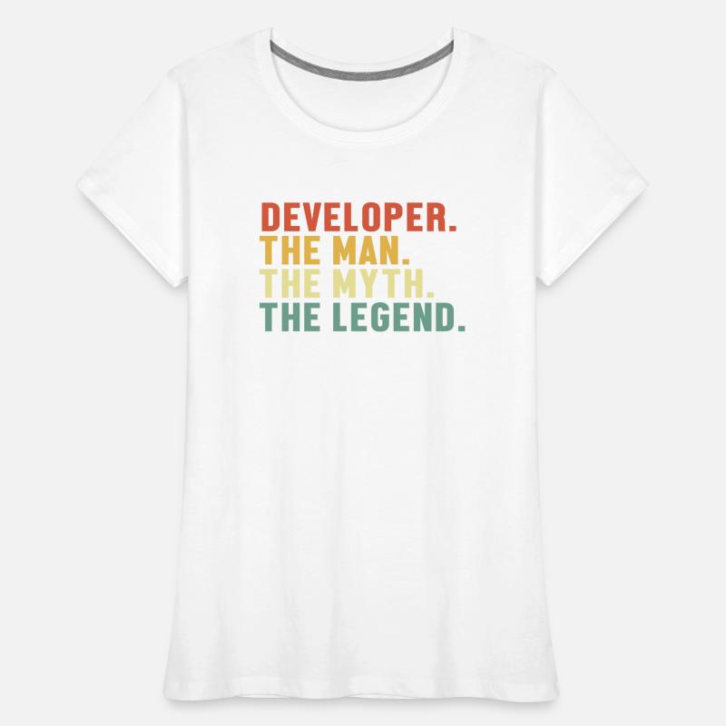 Developer Man Myth Legend Systems Engineer Frauen Premium Bio T-Shirt