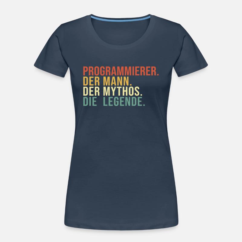 Programmierer Mann Mythos Legende Developer Frauen Premium Bio T-Shirt