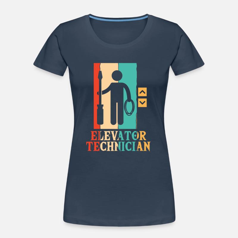 Retro Repair Inspector Technician Elevator Women's Premium Organic T-Shirt