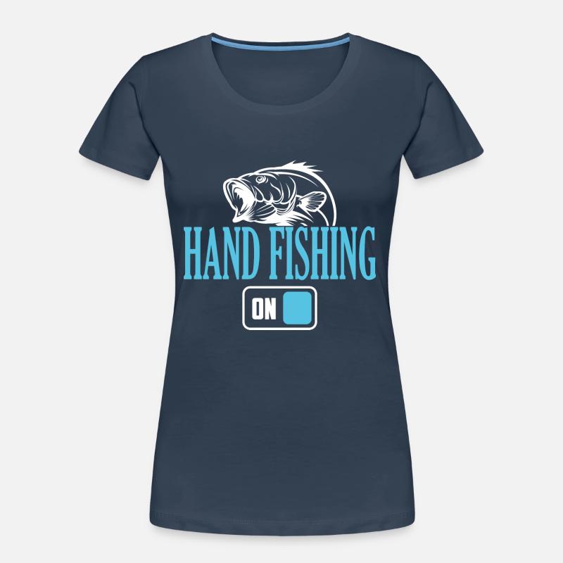 Fischer-Handangelmodus Ein Frauen Premium Bio T-Shirt